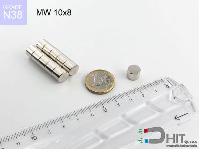 mw 10x8 n38 - magnes walcowy mw 10x8 n38 - magnes walcowy