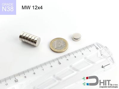 mw 12x4 n38 - magnes walcowy mw 12x4 n38 - magnes walcowy