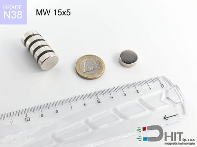 mw 15x5 n38 - magnes walcowy mw 15x5 n38 - magnes walcowy