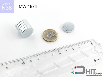 mw 19x4 n38 - magnes walcowy mw 19x4 n38 - magnes walcowy