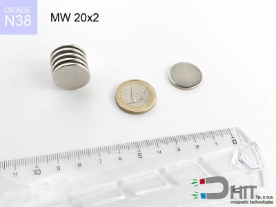 mw 20x2 n38 - magnes walcowy mw 20x2 n38 - magnes walcowy