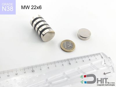 mw 22x6 n38 - magnes walcowy mw 22x6 n38 - magnes walcowy