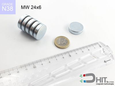 mw 24x6 n38 - magnes walcowy mw 24x6 n38 - magnes walcowy