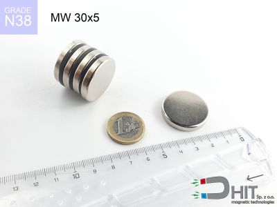 mw 30x5 n38 - magnes walcowy mw 30x5 n38 - magnes walcowy