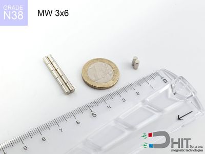 mw 3x6 n38 - magnes walcowy mw 3x6 n38 - magnes walcowy